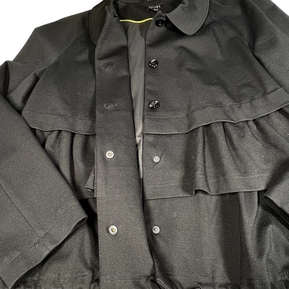 ESCADA SPORT Black Peplum Lined Drawstring Jacket Top Women's Size L EU42 - Picture 11 of 16